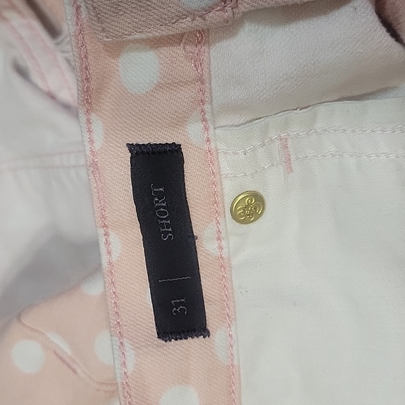 Y2k Vintage Juicy Couture Baby Pink Polka Dot Jean Shorty Shorts Size:31 - Picture 8 of 8